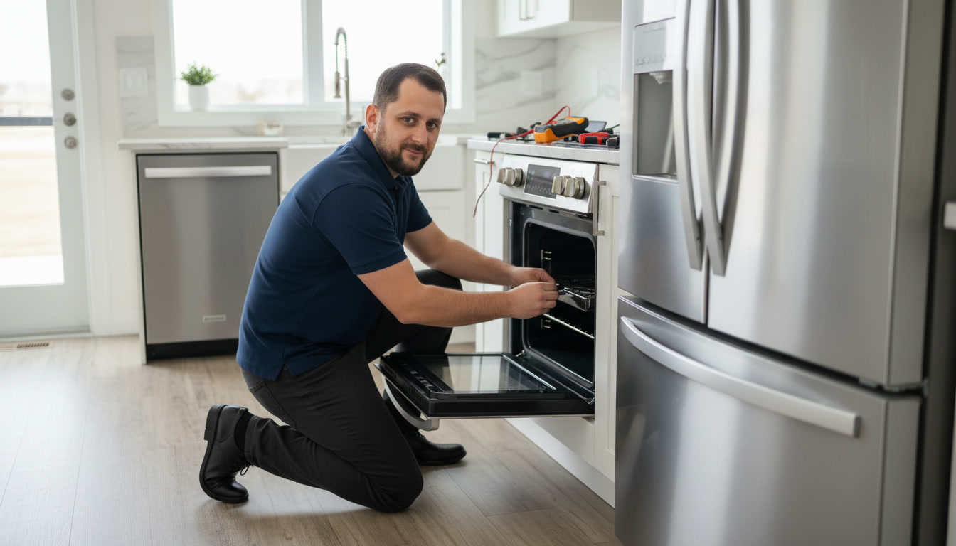 FixitBay&nbsp;LLC technician repairing an oven in Colma